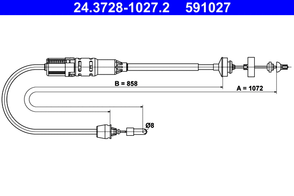 Cable Pull, clutch control (24.3728-1027.2)