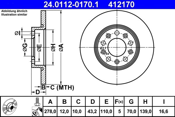 Brake Disc (24.0112-0170.1)
