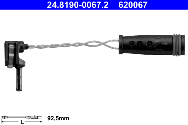 Warning Contact, brake pad wear (24.8190-0067.2)