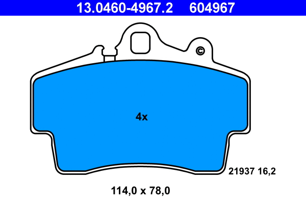 Brake Pad Set, disc brake (13.0460-4967.2)