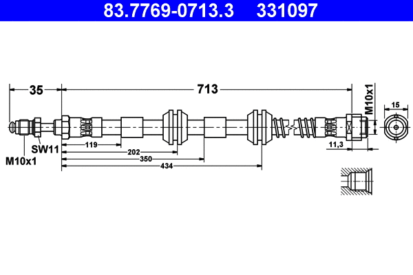 Brake Hose (83.7769-0713.3)