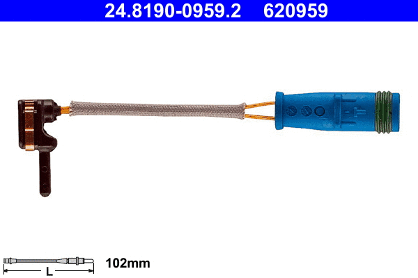 Warning Contact, brake pad wear (24.8190-0959.2)