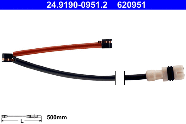 Warning Contact, brake pad wear (24.8190-0951.2)