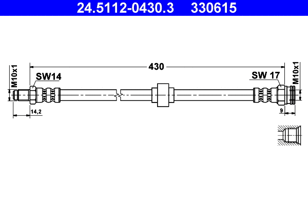 Brake Hose (24.5112-0430.3)