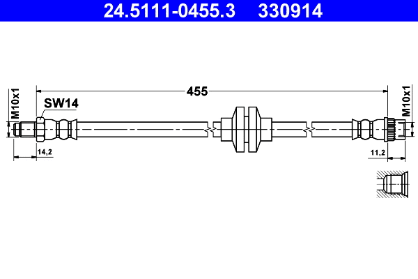 Brake Hose (24.5111-0455.3)