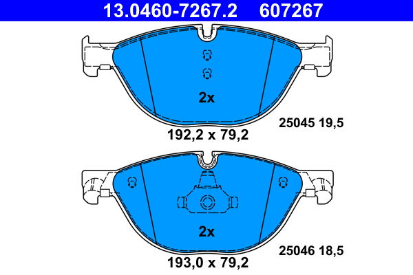 Brake Pad Set, disc brake (13.0460-7267.2)