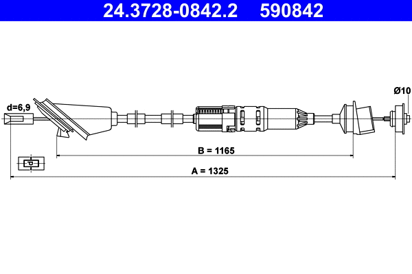Cable Pull, clutch control (24.3728-0842.2)