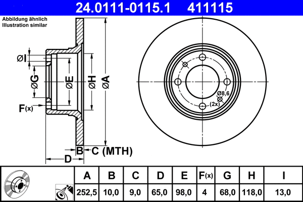Brake Disc (24.0111-0115.1)