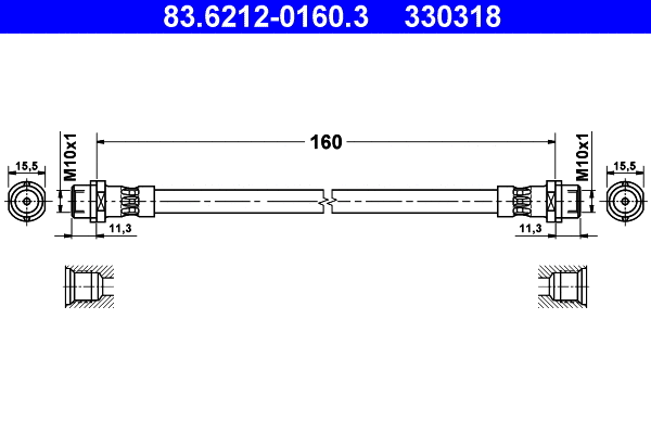 Brake Hose (83.6212-0160.3)