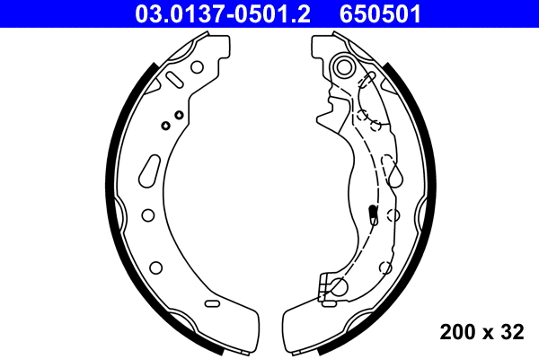 Brake Shoe Set (03.0137-0501.2)