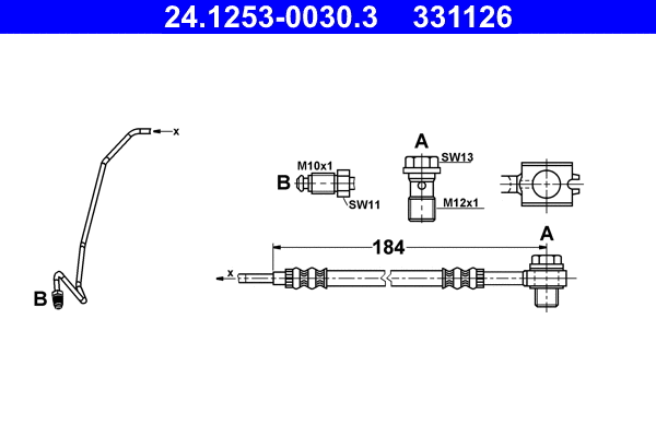 Brake Hose (24.1253-0030.3)