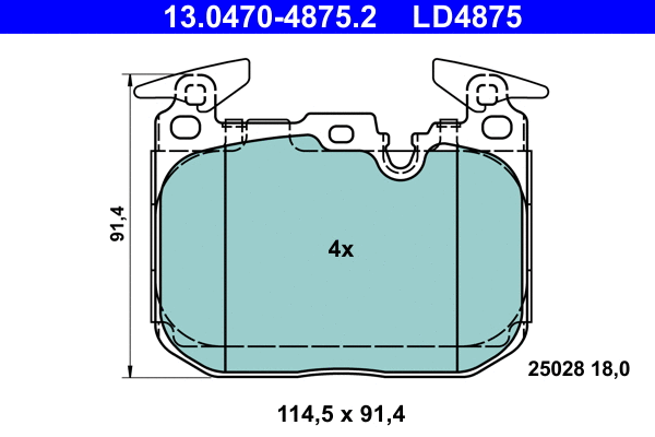 Brake Pad Set, disc brake (13.0470-4875.2)