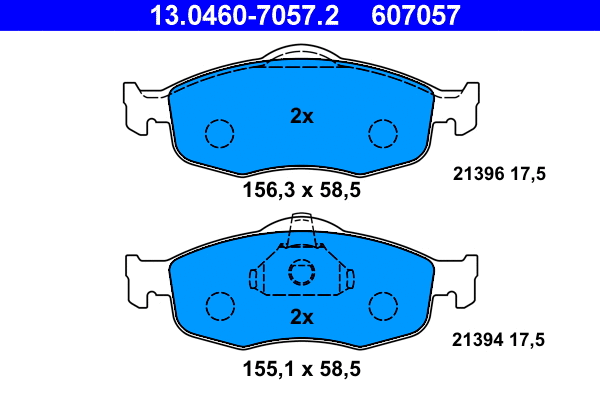 Brake Pad Set, disc brake (13.0460-7057.2)