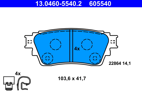 Brake Pad Set, disc brake (13.0460-5540.2)