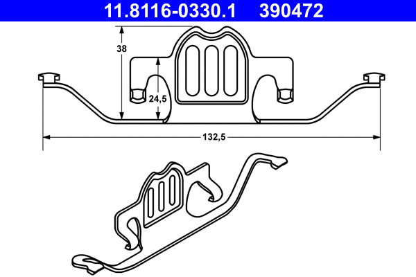 Spring, brake caliper (11.8116-0330.1)