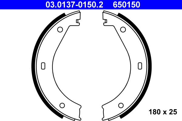 Brake Shoe Set, parking brake (03.0137-0150.2)