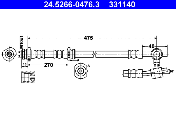 Brake Hose (24.5266-0476.3)