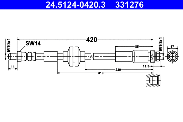 Brake Hose (24.5124-0420.3)