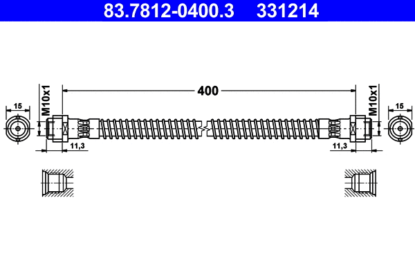 Brake Hose (83.7812-0400.3)