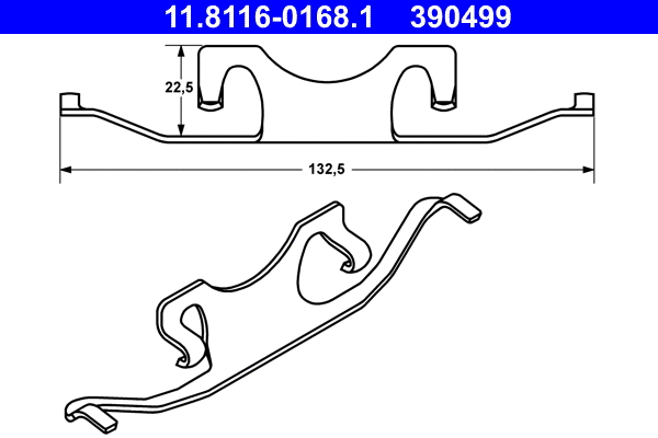 Spring, brake caliper (11.8116-0168.1)
