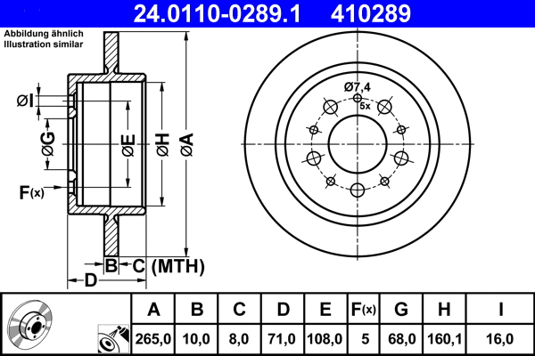 Brake Disc (24.0110-0289.1)