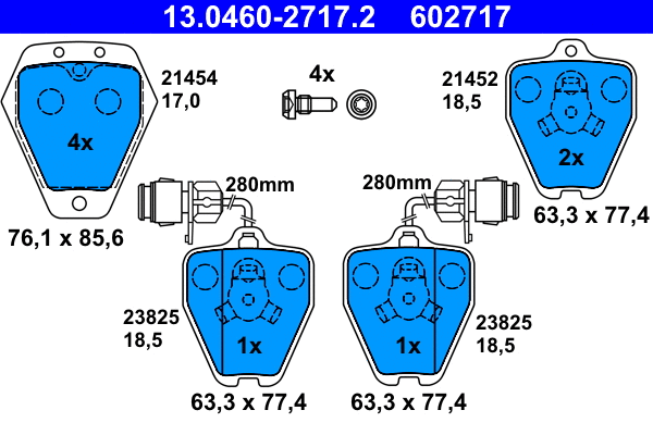 Brake Pad Set, disc brake (13.0460-2717.2)