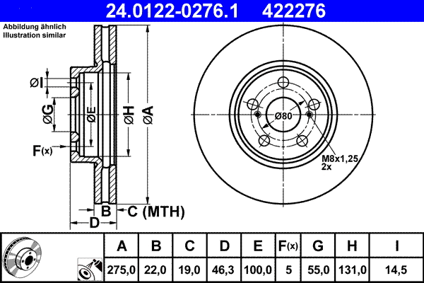 Brake Disc (24.0122-0276.1)