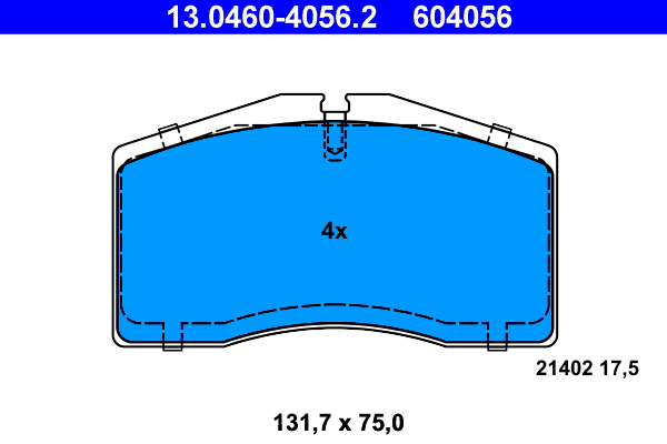 Brake Pad Set, disc brake (13.0460-4056.2)
