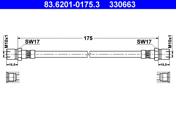 Brake Hose (83.6201-0175.3)