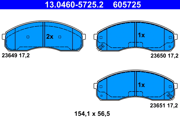 Brake Pad Set, disc brake (13.0460-5725.2)