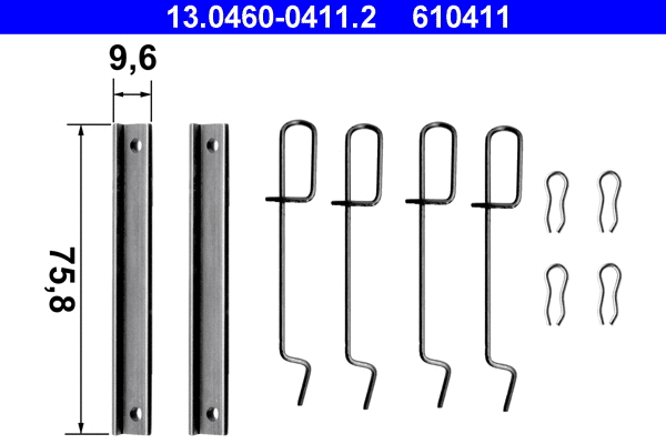 Accessory Kit, disc brake pad (13.0460-0411.2)