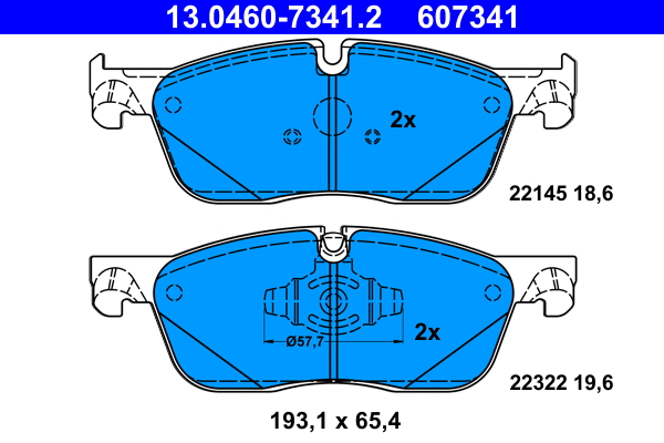 Brake Pad Set, disc brake (13.0460-7341.2)