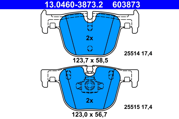 Brake Pad Set, disc brake (13.0460-3873.2)