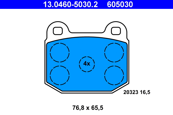 Brake Pad Set, disc brake (13.0460-5030.2)