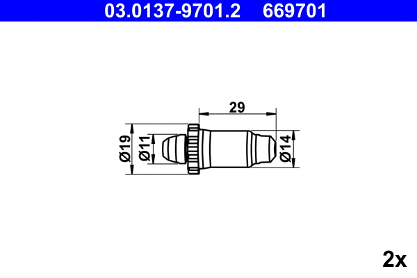 Accessory Kit, parking brake shoes (03.0137-9701.2)