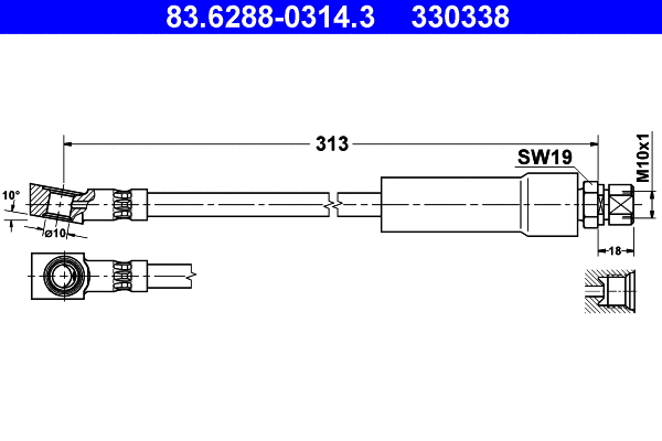Brake Hose (83.6288-0314.3)