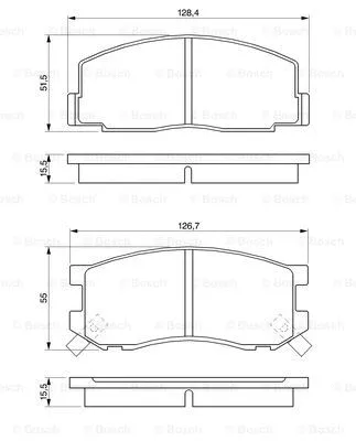 Brake Pad Set, disc brake (0 986 424 133)