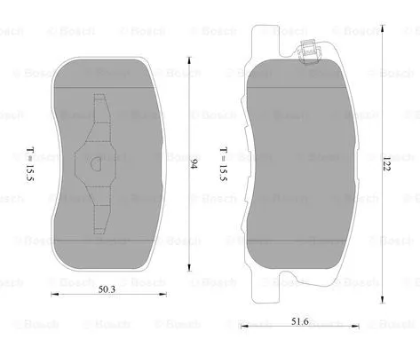 Brake Pad Set, disc brake (0 986 AB2 287)