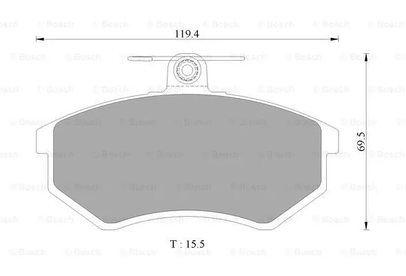 Brake Pad Set, disc brake (0 986 AB3 109)