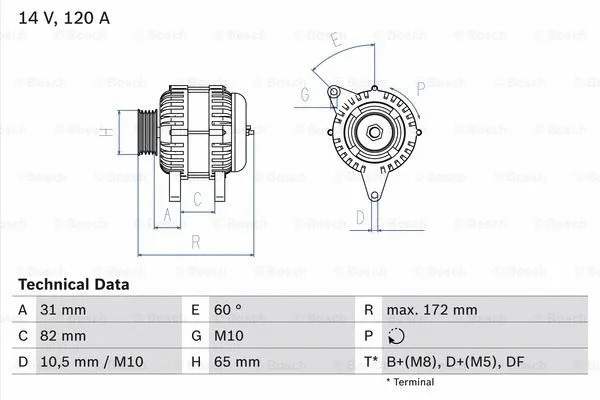 Alternator (0 986 044 530)