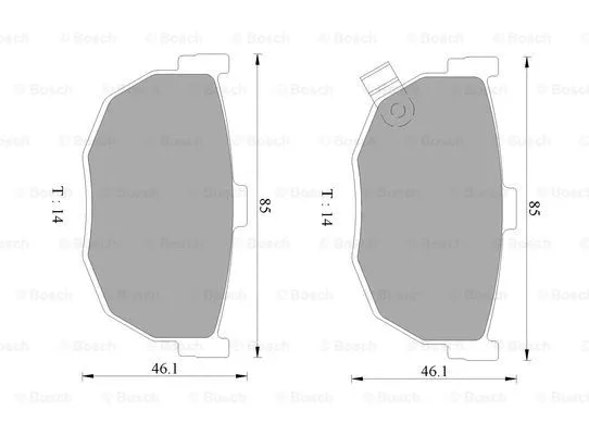 Brake Pad Set, disc brake (0 986 AB9 037)
