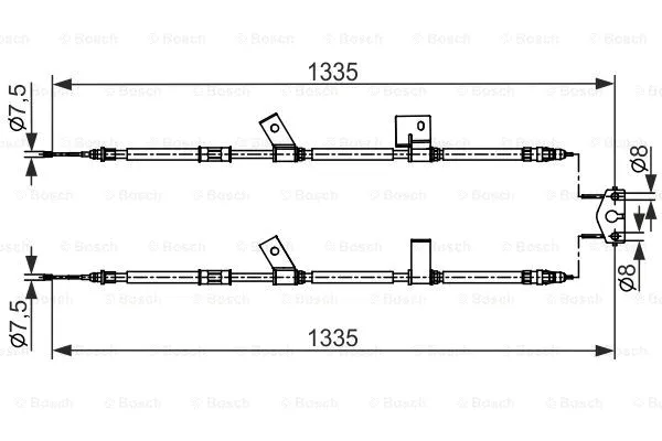 Cable Pull, parking brake (1 987 482 563)