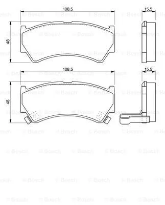 Brake Pad Set, disc brake (0 986 424 732)