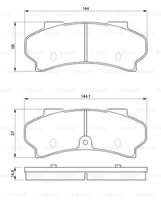 Brake Pad Set, disc brake (0 986 424 045)