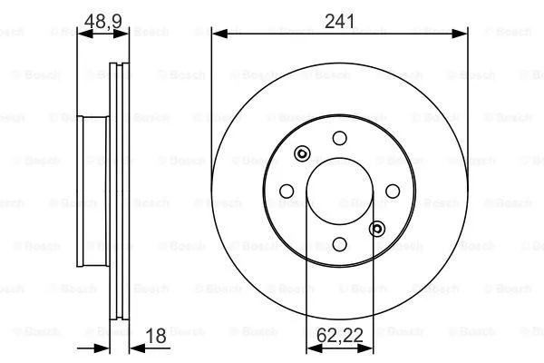 Brake Disc (0 986 479 S04)