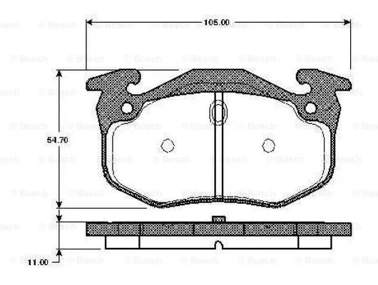 Brake Pad Set, disc brake (0 986 TB2 515)