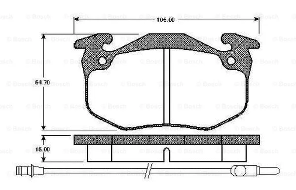 Brake Pad Set, disc brake (0 986 TB2 077)