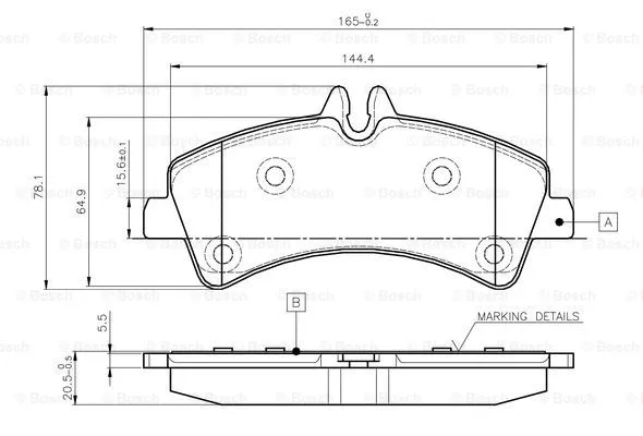 Brake Pad Set, disc brake (0 986 TB2 982)