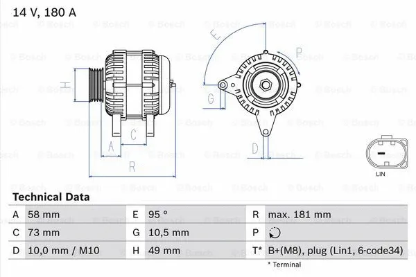 Alternator (0 986 084 630)
