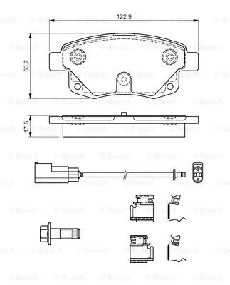 Brake Pad Set, disc brake (0 986 494 614)